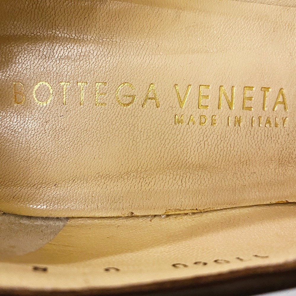 Bottega Veneta Vintage Round Toe Interecciato Woven Leather Block Heel Pump 38 8 - Picture 8 of 9